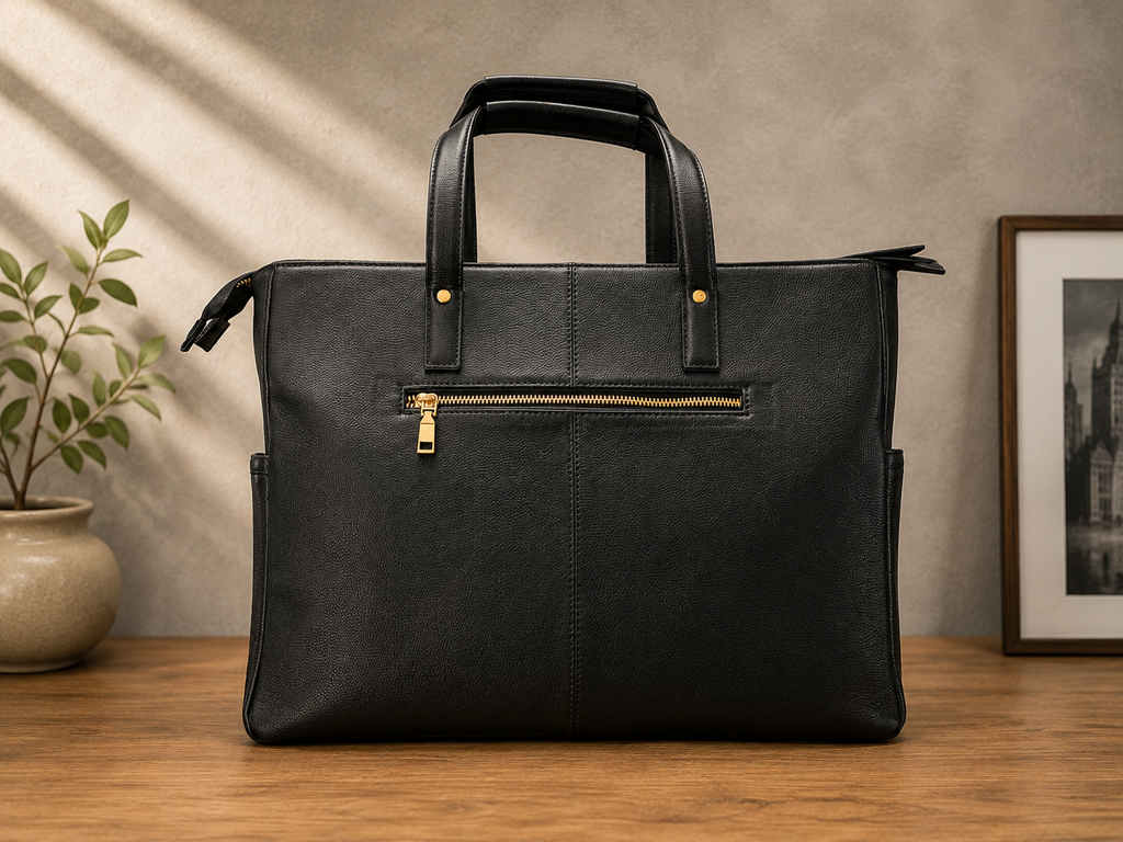 Structured Tote Bag - Black