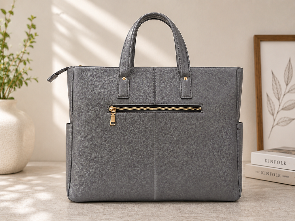 Structured Tote Bag - Grey