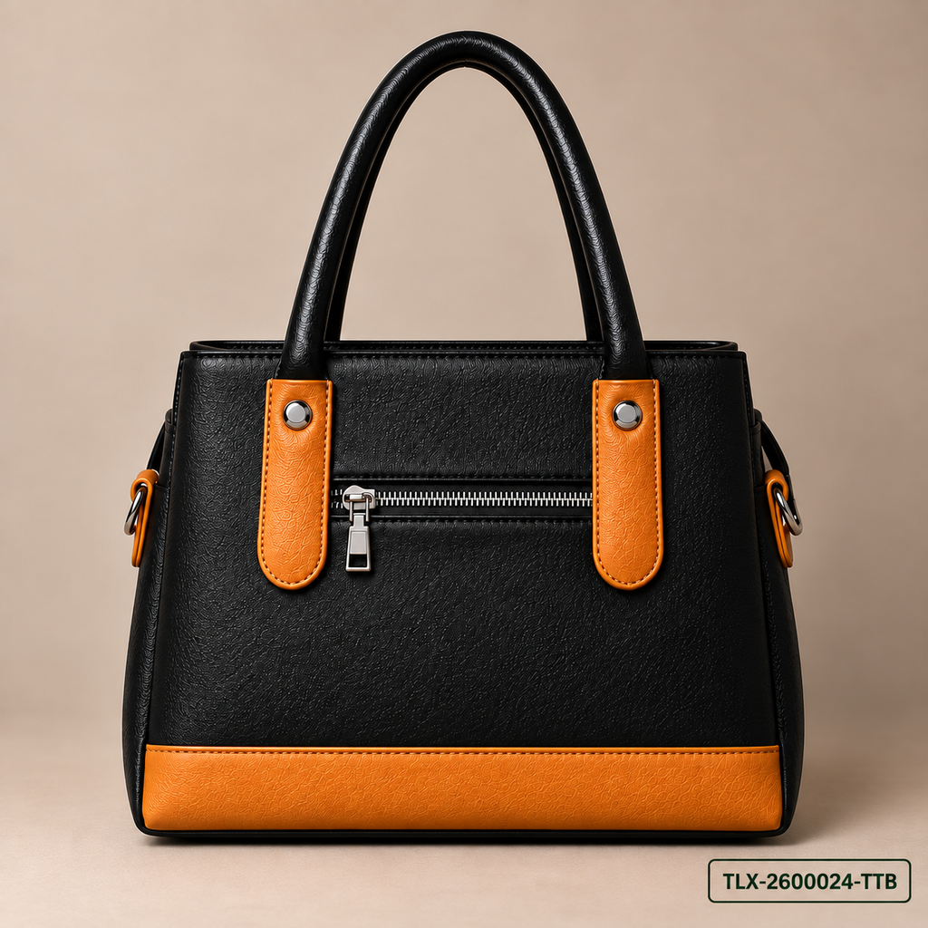 Elegant Two-Tone Handbag