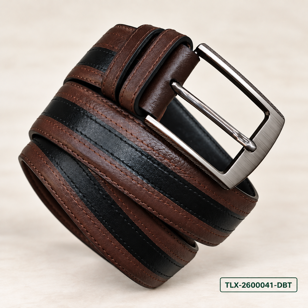 Executive Two-Tone Leather Belt