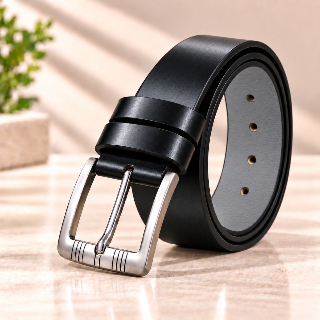 Black Prestige Leather Belt