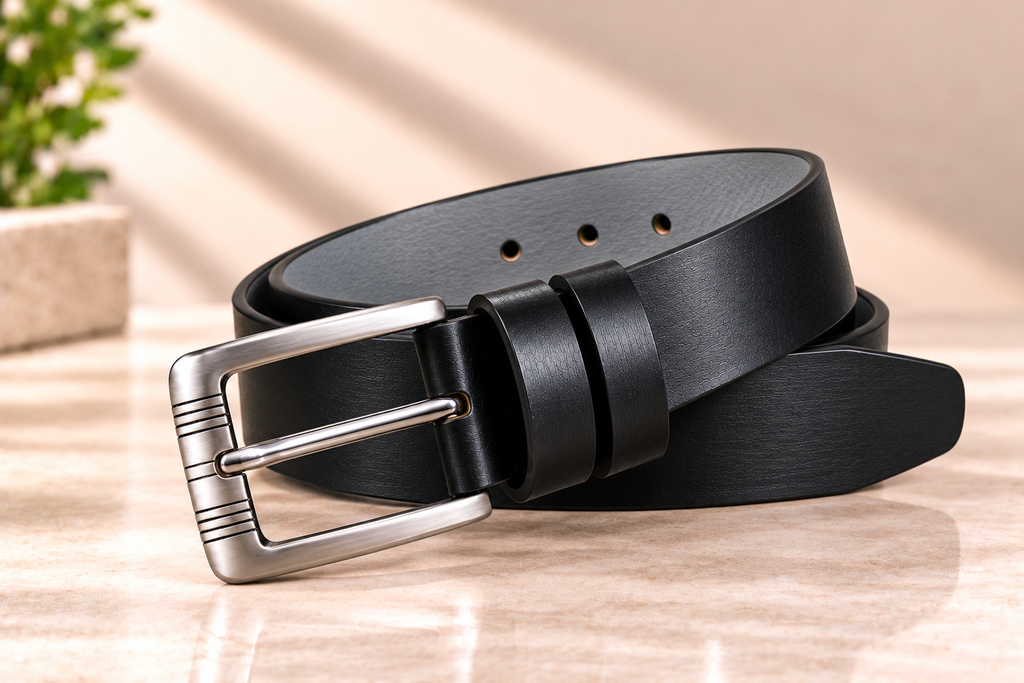 Black Prestige Leather Belt
