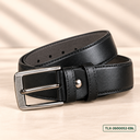 Executive Black Leather Belt