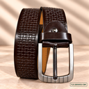 Premium Basket-Weave Leather Belt