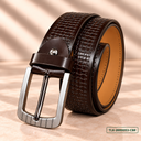 Premium Basket-Weave Leather Belt