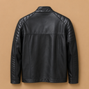Black Padded Leather Jacket