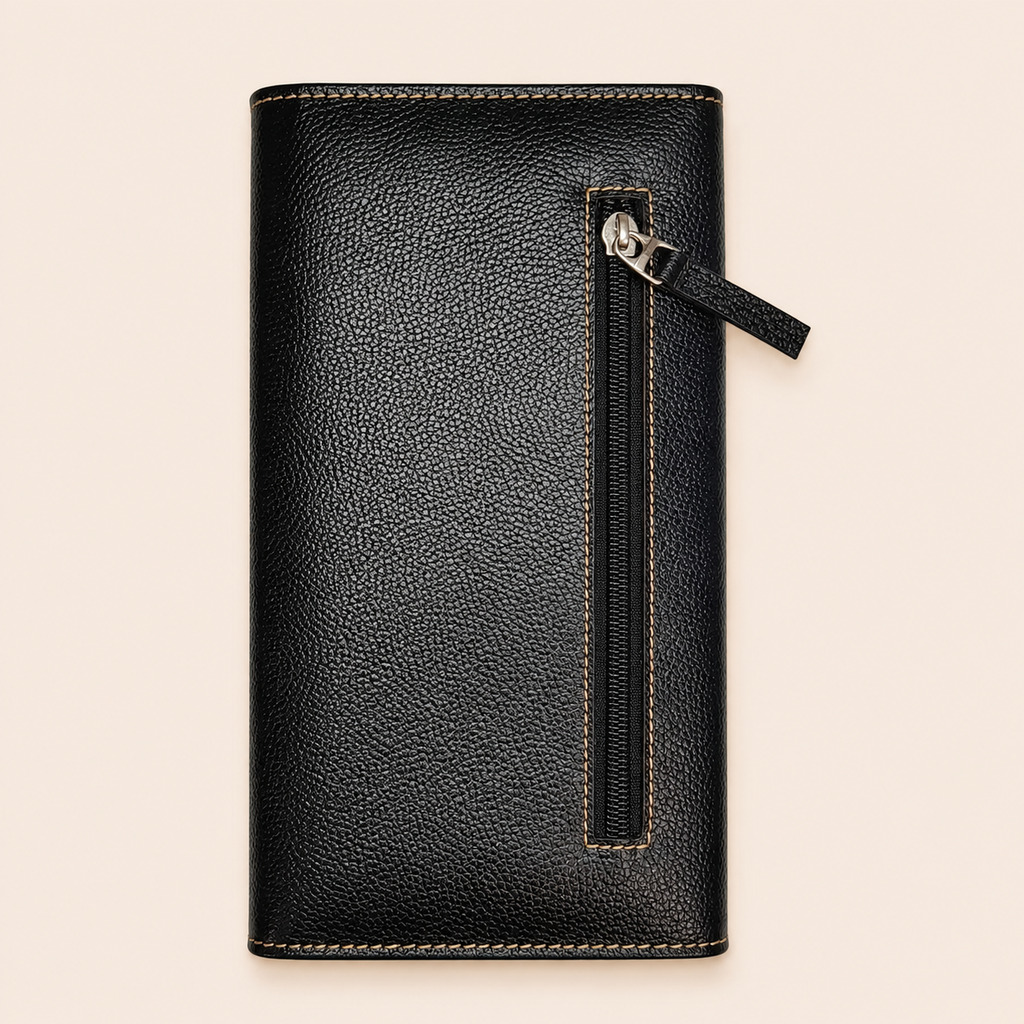 Color Panel Ladies Leather Purse