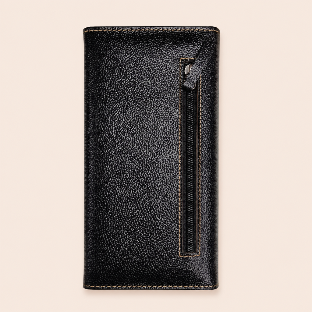 Black Multicolor Panel Ladies Purse