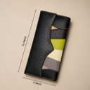 Black Multicolor Panel Ladies Purse