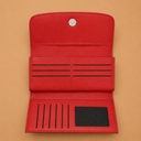Leather Clutch Wallet - Red