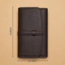 Leather Clutch Wallet - Dark Brown