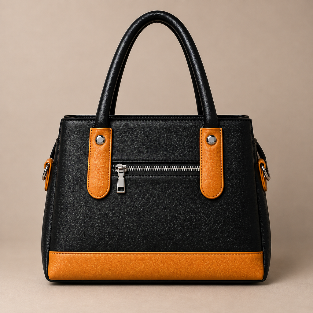 Elegant Two-Tone Handbag