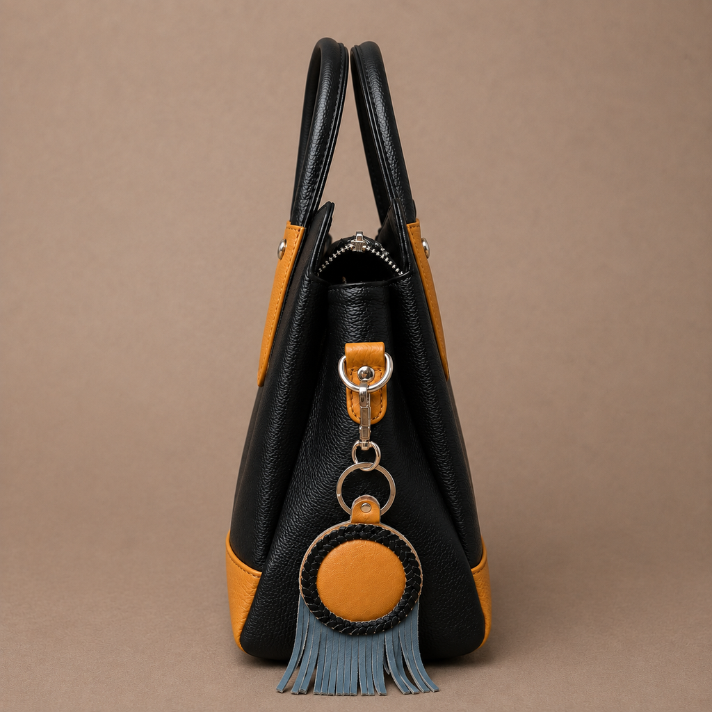 Elegant Two-Tone Handbag