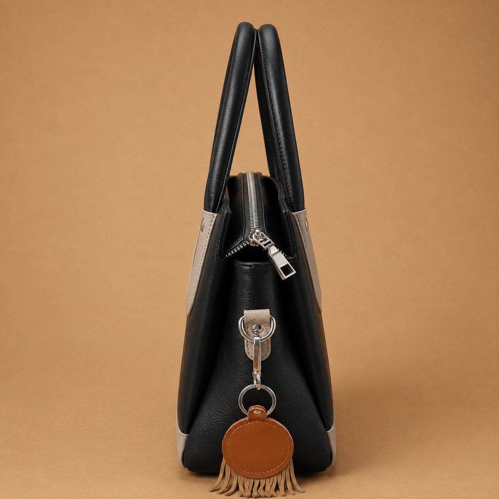 Elegant Two-Tone Handbag