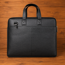 Leather Dual-Zip Work Bag