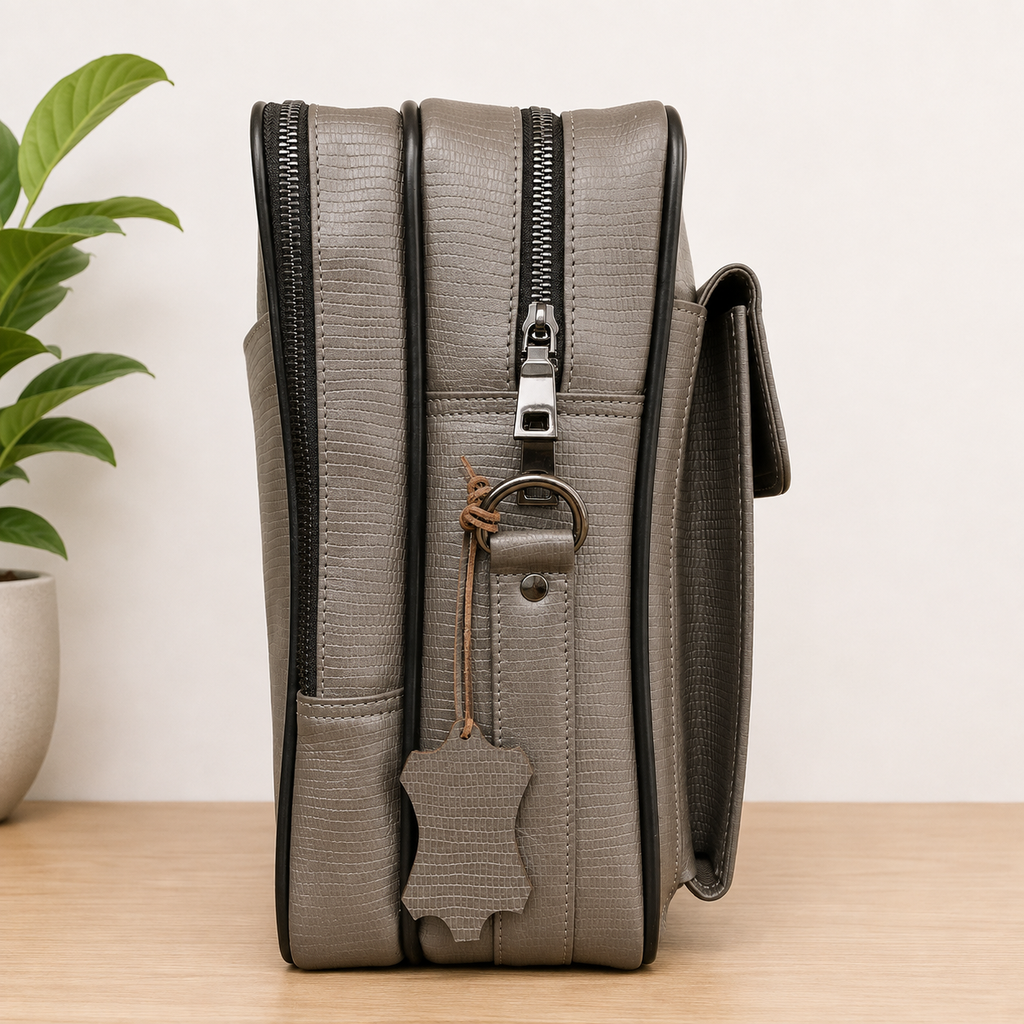 Leather Multi-Compartment Carry Bag