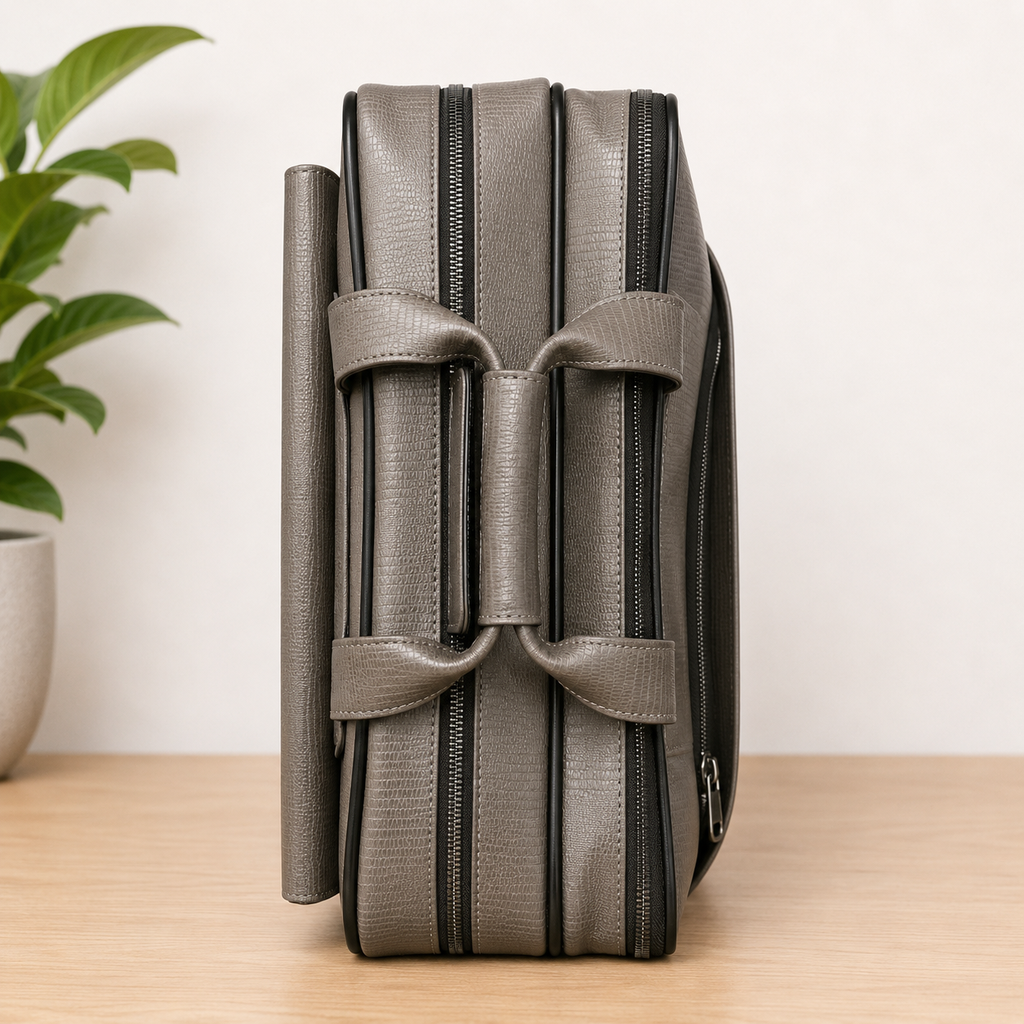 Leather Multi-Compartment Carry Bag