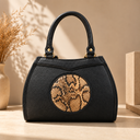 Printed Leather Satchel Bag