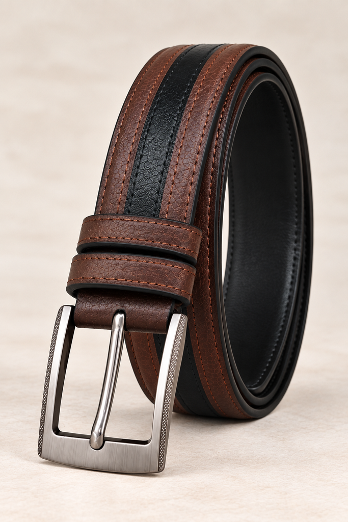 Executive Two-Tone Leather Belt