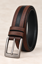 Executive Two-Tone Leather Belt