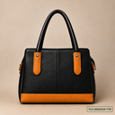 Elegant Two-Tone Handbag
