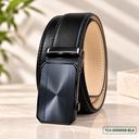 Premium Black Gear-Lock Leather Belt