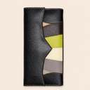 Black Multicolor Panel Ladies Purse