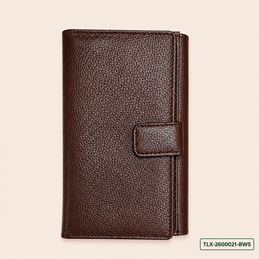 [TLX-2600021] Brown Snap Wallet