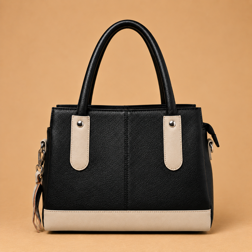 Elegant Two-Tone Handbag