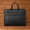 Leather Dual-Zip Work Bag