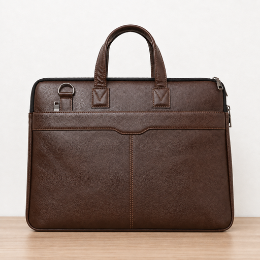 Leather Dual-Zip Work Bag
