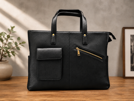 Structured Tote Bag - Black