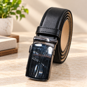 Premium Black Gear-Lock Leather Belt