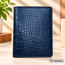 Navy Crest Bifold Wallet